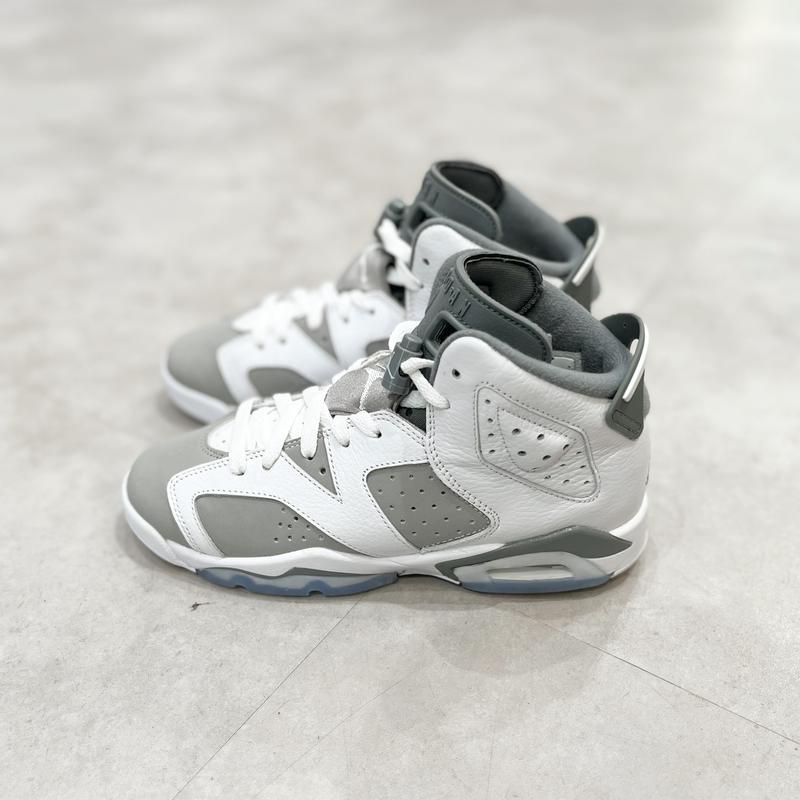 JORDAN BRAND AIR JORDAN 6 RETRO GS WHITE/MEDIUM GREY-COOL