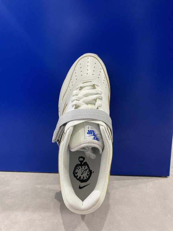 Nike Air Max 1 ホワイト/ゴールド 27cm 交換用スウッシュ付き NIKE AIR MAX 1 PRM SUMMIT WHITE/METALLIC SILVER 23SU-I