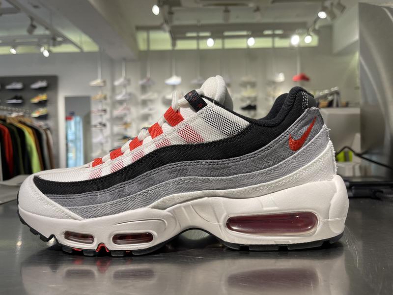 NIKE AIR MAX 95 QS SUMMIT WHITE/CHILE RED-OFF NOIR 21FA-S