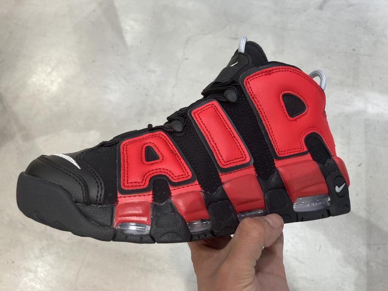 Nike air uptempo on sale red and black