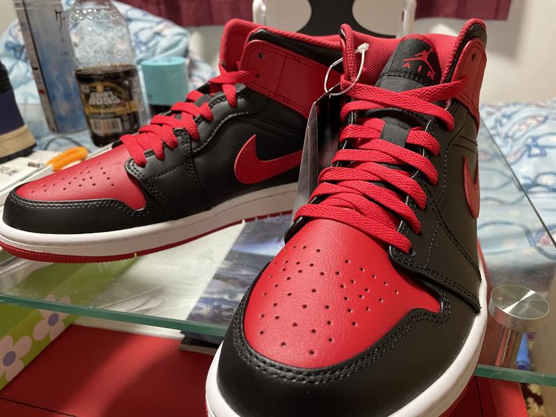 JORDAN BRAND AIR JORDAN 1 MID BLACK/FIRE RED-WHITE 23SU-I