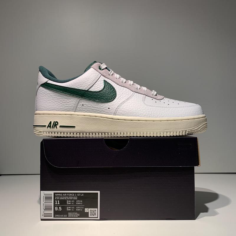 NIKE WMNS AIR FORCE 1 '07 LX SUMMIT WHITE/GORGE GREEN-WHITE 23SU-I