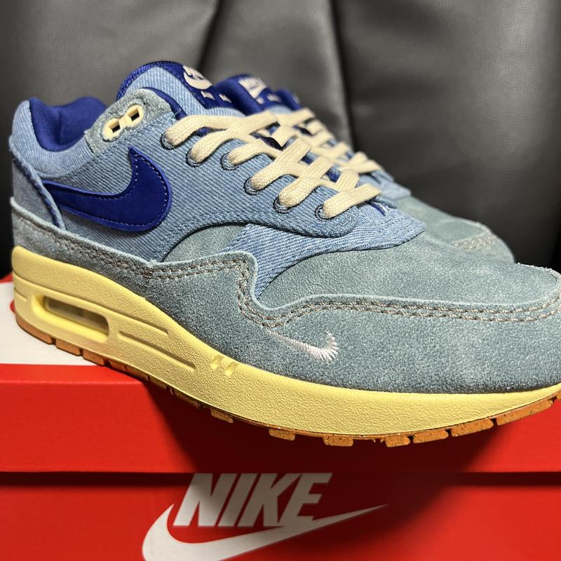 NIKE AIR MAX 1 PRM MINERAL SLATE/DEEP ROYAL BLUE-LEMON WASH