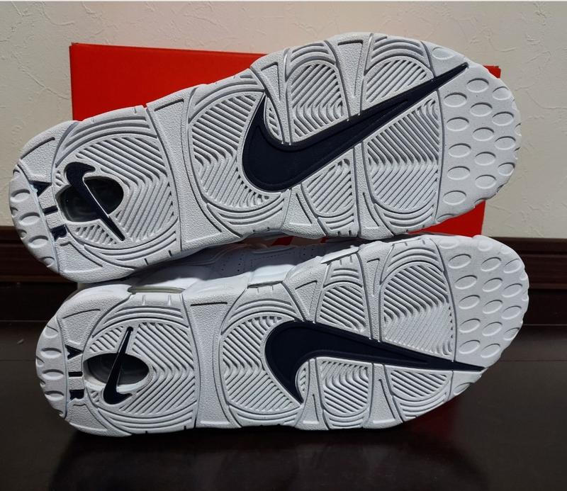 モアテン　　27cm 楽天市場】NIKE AIR MORE UPTEMPO GS white/varsity red-white