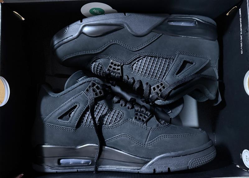 JORDAN BRAND AIR JORDAN 4 RETRO BLACK/BLACK-LT GRAPHITE