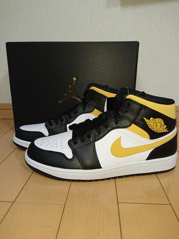 JORDAN BRAND AIR JORDAN 1 MID WHITE/POLLEN-BLACK 21FA-I