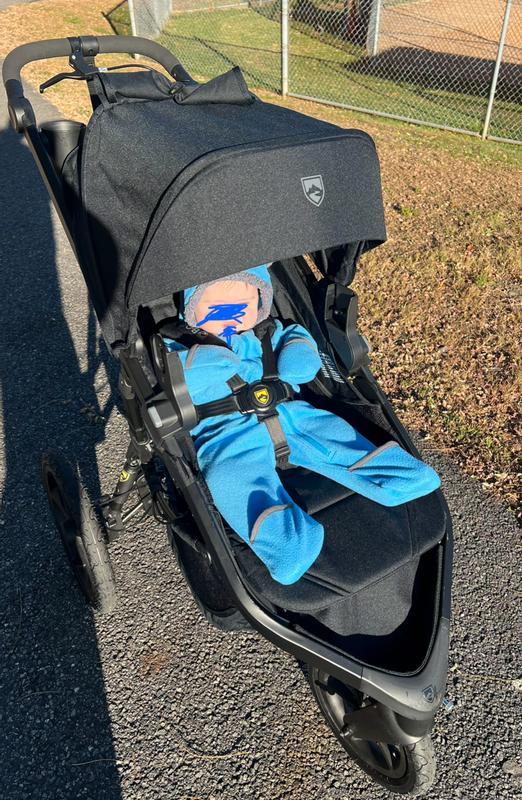 Insufficient sun shade (too short of a canopy for most children)
