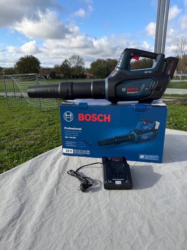 Souffleur à Batterie Sans Fil - Compatible Bosch 18V, Moteur Brushless Vitesse Max 300 Km H Leger 3 Buses 6 Vitesses Sans Batterie 97511609