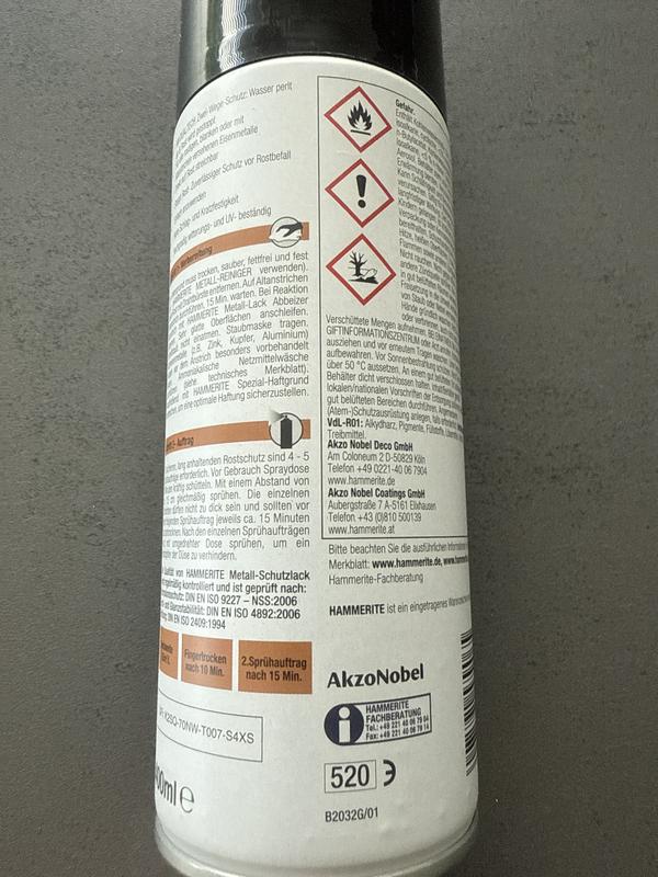 Hammerite Rostschutz-Spray 3x400 Ml – Schwarz Matt – Direkt Auf Rost, Wetterfest & UV-beständig – Für Metall Innen/außen