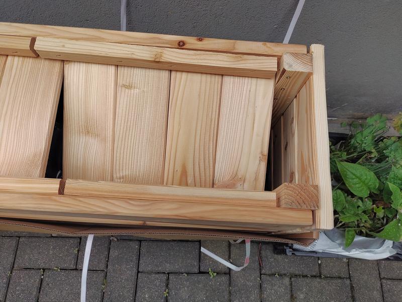 rost blumenkasten Eck-Pflanzkasten Corten CUBY 185 x 115 x 40 x 40 cm