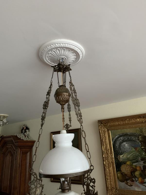 PRO[f]home Rosette Neo-Empire-Stil – Weiß, Ø 49,6 Cm, Aus Polyurethan-Hartschaum, Für Innen & Außen