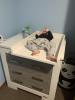 My baby boy is 1 and a half and he fits easy