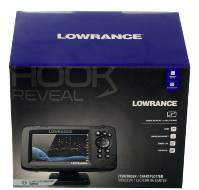 Lowrance Hook Reveal 5X GPS Fish Finder with Splitshot Transducer