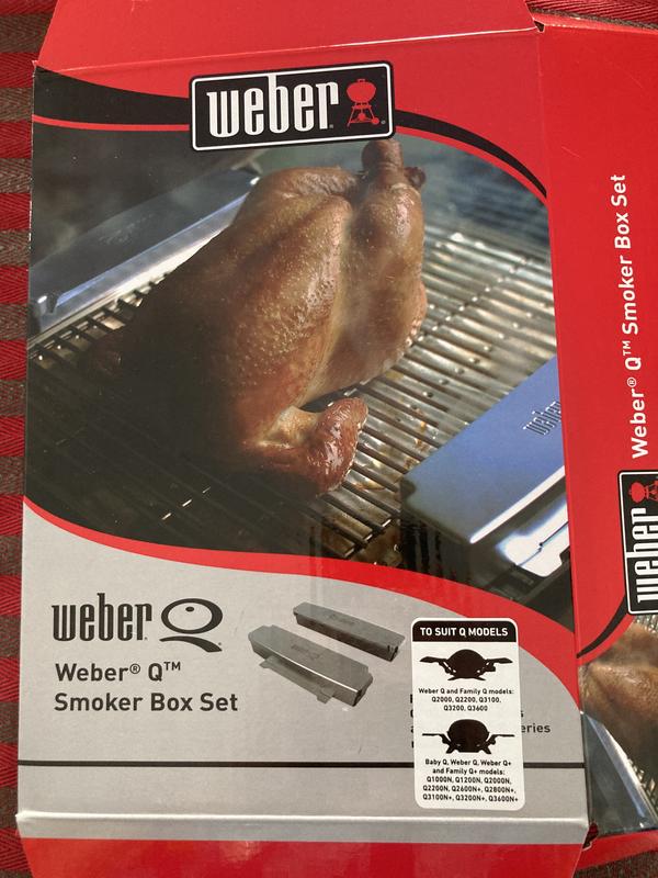 Weber q 2024 smoker box set