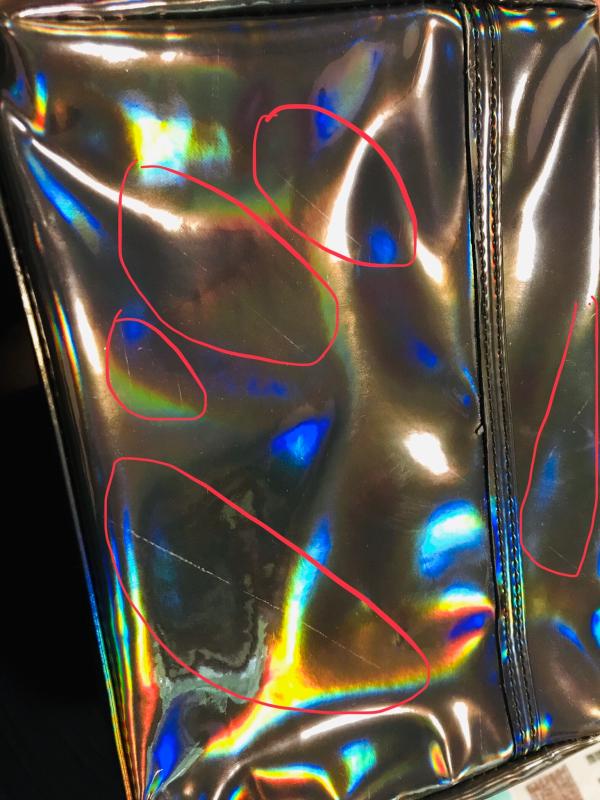 jeffree star holographic makeup bag