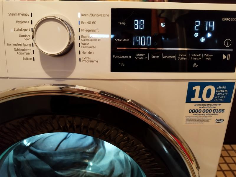 B5WFT89418W | Freistehende Waschmaschine (9 kg, BEKO | 1400 U-Min)