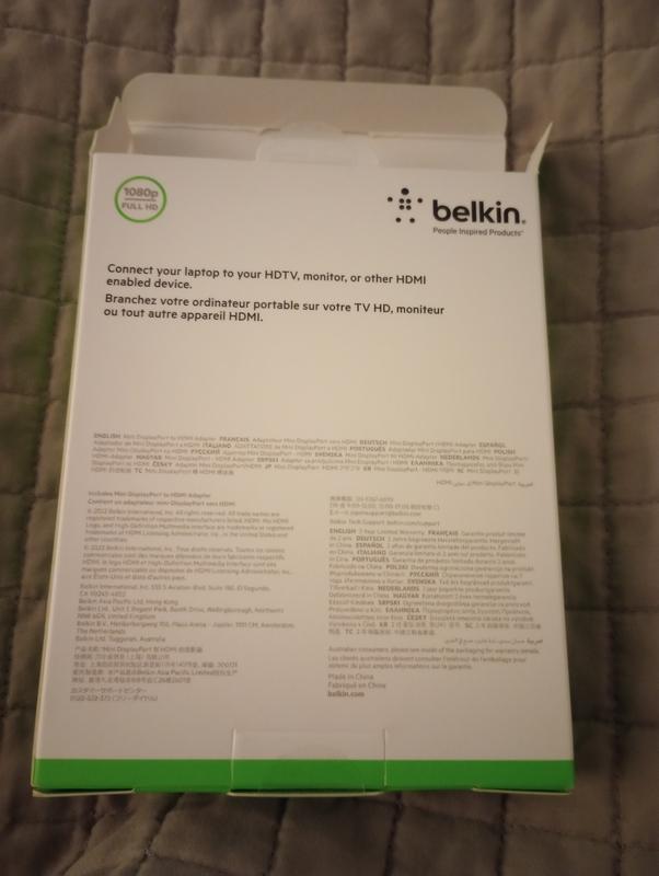 Adattatore Belkin Mini DisplayPort A HDMI – Supporta 4K, Plug And Play, Nero, 12,7 Cm