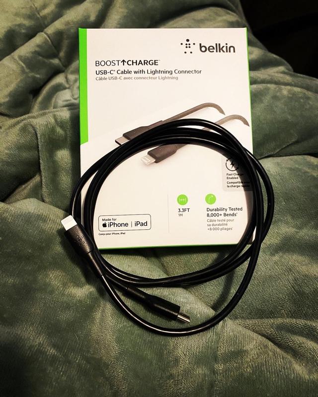USB-C to Lightning Cable (1m Black) Belkin AU