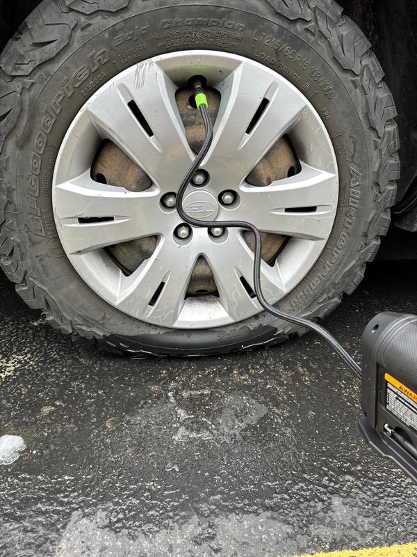 When the tire valve is closed and you touch it you can hear air be released from the tires aka FAULTY TIRE VALVE