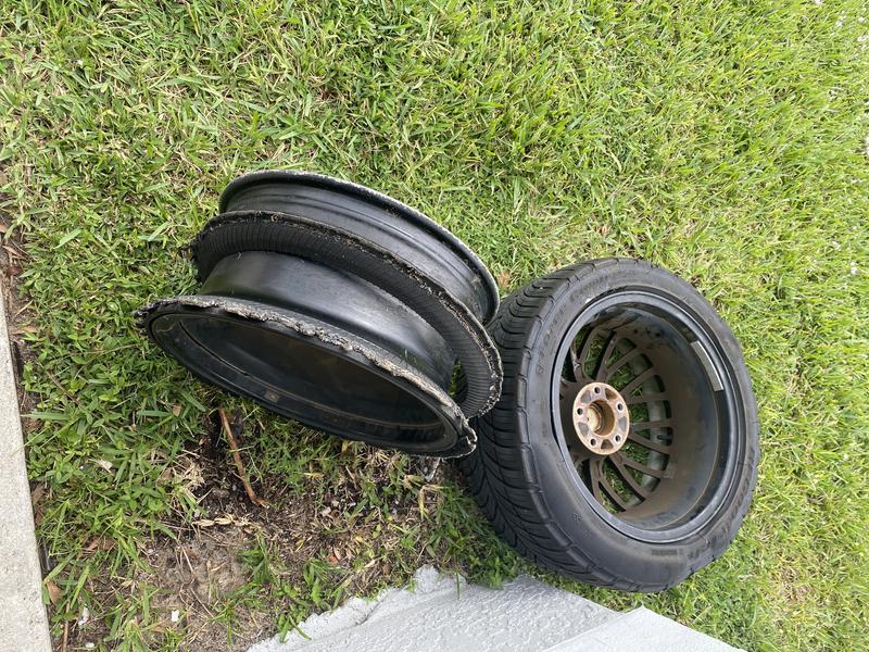 First flat the bubbles. Replaced for a blowout and multiple bubbles.