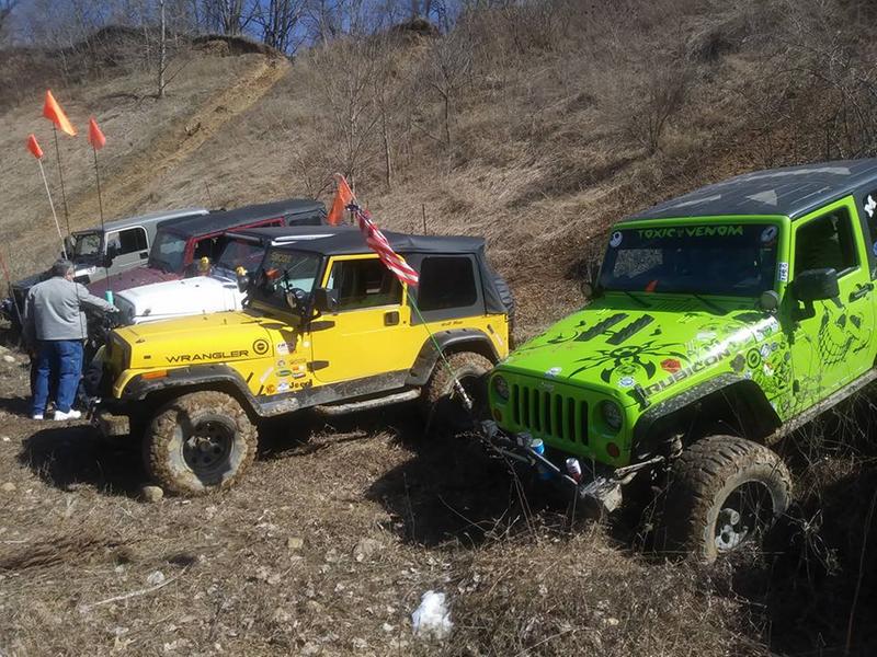 Bundy Hill Off Road Park -   BFG MT KM2 tires on my yellow YJ