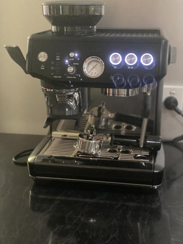 Breville the Barista Express Impress Espresso Machine, Black Truffle,  BES876BTR, Large