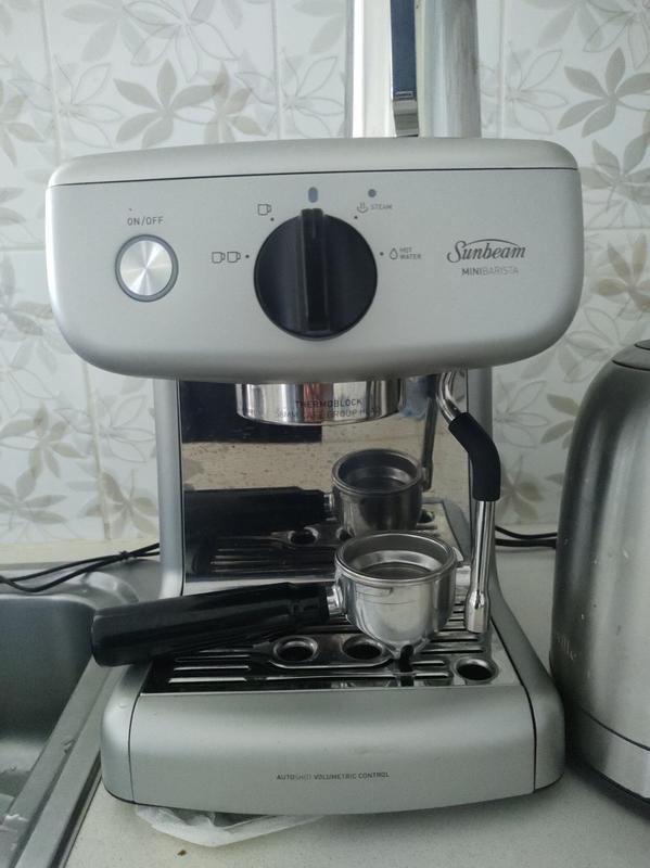 Sunbeam Mini Barista Espresso Machine Silver EM4300S. Buy Online with Afterpay ZipPay. Bing Lee