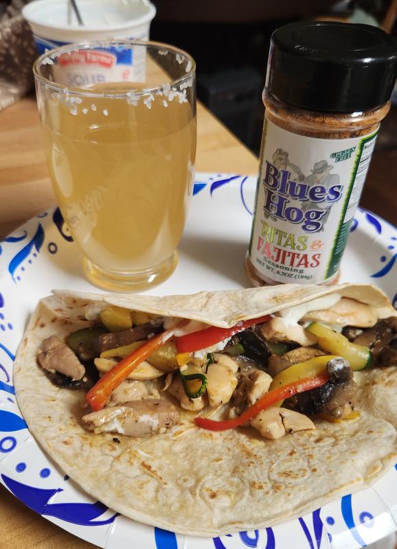 Chicken Fajitas & a Margarita