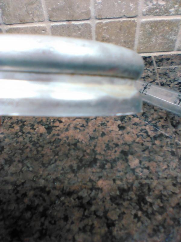 the water leaks from the space between the pipe and the heating unit.