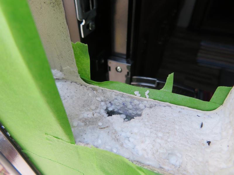 Dissolved foam below lock location