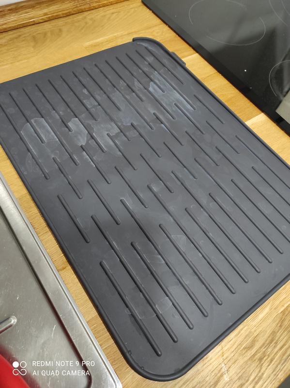 Tappetino Scolapiatti Brabantia In Silicone - Scivolo Per Acqua, Lavabile In Lavastoviglie | Grigio Scuro - Foto 4