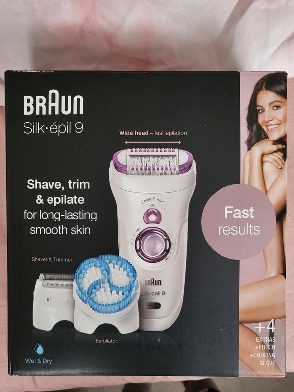  Braun Epilator Silk-épil 9 9-870, Facial Hair Removal for  Women, Hair Removal Device, Wet & Dry, Women Shaver & Trimmer, Cordless,  Rechargeable, with Venus Extra Smooth Razor : Beauty 