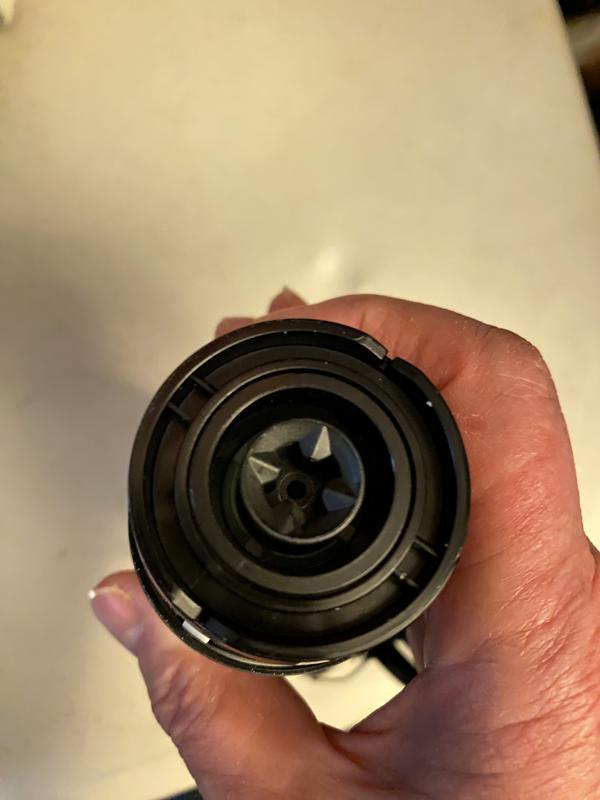 Comparing connection on motor shaft from old vs. new. Much improved!