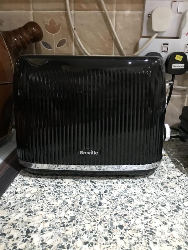 Breville VTR001 Bold Black 2-Slice Toaster with High-Lift and Wide