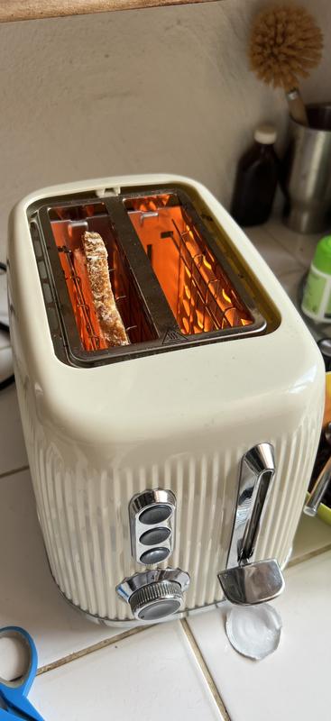 Breville VTR001 Bold Black 2 Slice Toaster with High Lift and Wide Slots Black and Silver Chrome