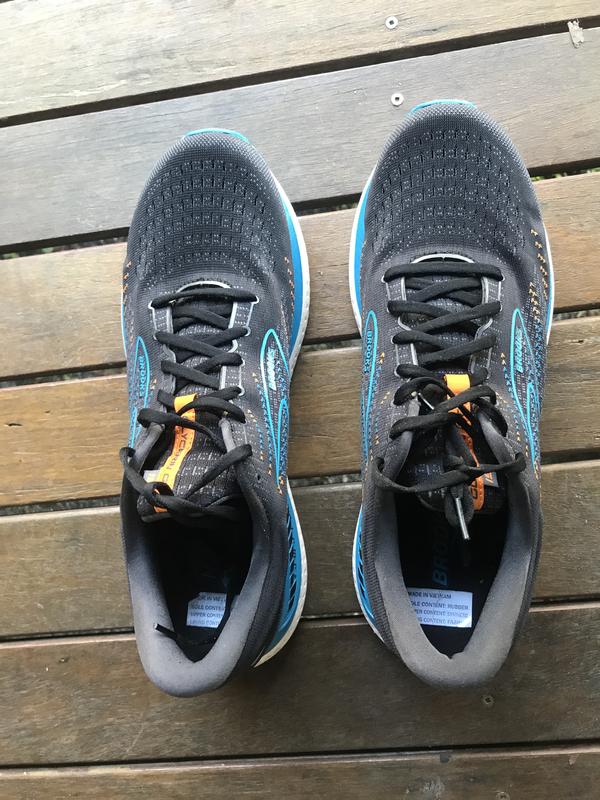 Brooks Running Men's Glycerin 19 Running Shoes, Quarry/Grey/Dark Blue , 15