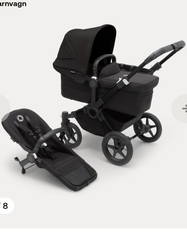 Bugaboo Donkey 5 Mono 2-in-1 stroller midnight black sun canopy