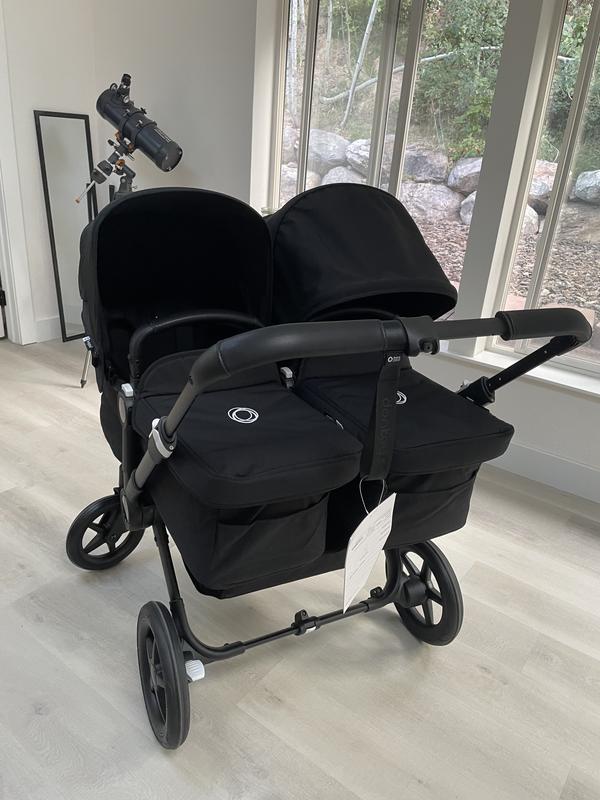 Bugaboo Donkey 5 Twin bassinet and seat stroller サンライズ・レッド・サン・キャノピー,  ミッドナイト・ブラック・ファブリック, グラファイト・シャーシ | Bugaboo