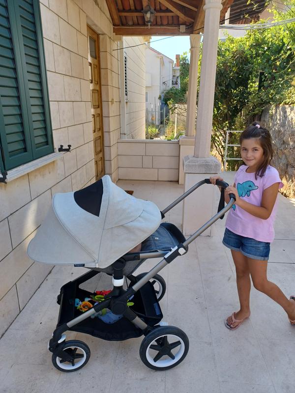 Carrito Bugaboo Fox 3 con capazo y silla Capota gris melange, fundas gris  melange, chasis negro