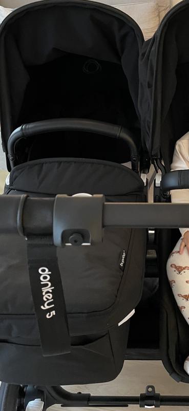 Bugaboo Donkey 5 Duo extension set Grey mlange fabrics, black chassis |  Bugaboo