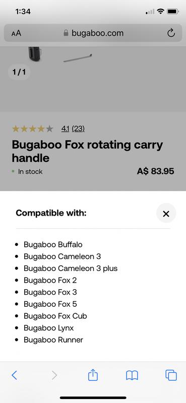 Bugaboo rotating shop carry handle