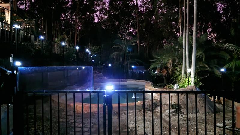 Solar lights for store concrete fence posts