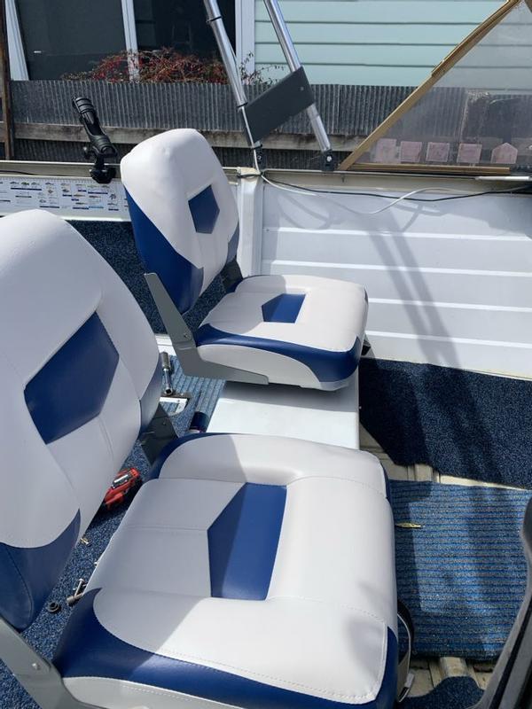 Costway 2x Folding Boat Seat Swivel Marine Bucket Seat Fishing Universal  Captain Fishing Seat All Weather Blue - Bunnings Australia