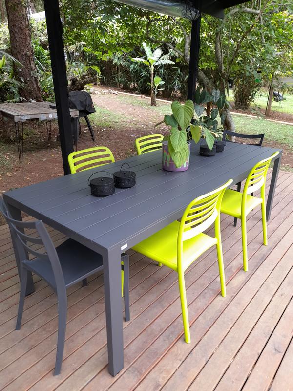 Mimosa 220 x 90cm aluminium lava 8 2025 seater dining table