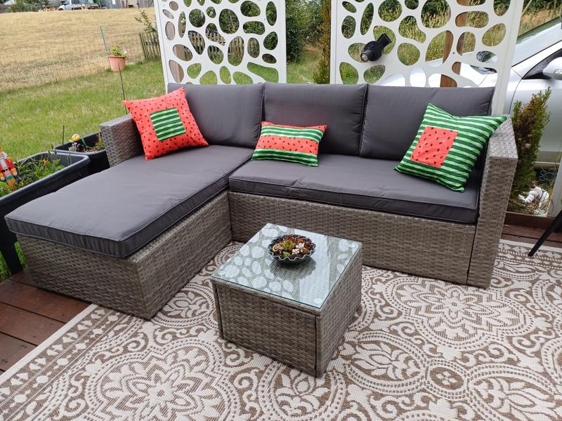 Marquee 3 piece bayfield on sale wicker corner sofa