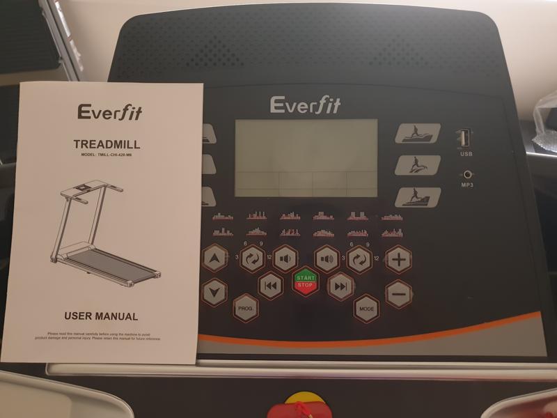 Everfit 480mm Belt Auto Incline Electric Treadmill Bunnings