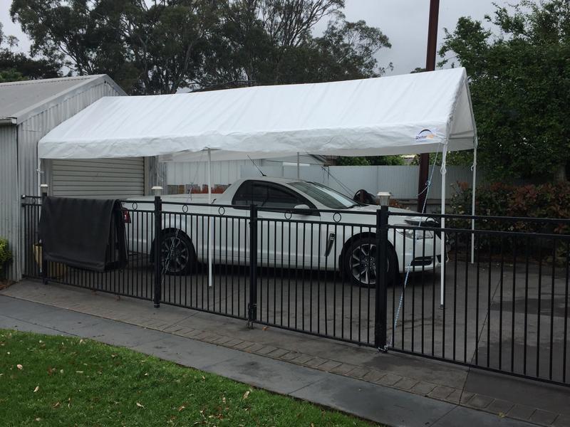 Shelter Logic 3 x 6.1m White Portable Carport with Six Legs