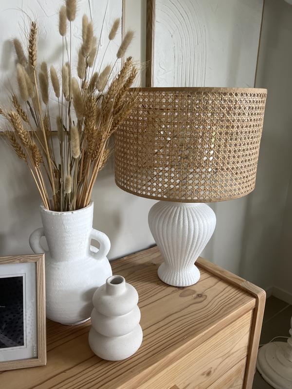 Verve design rattan drum lamp deals shade