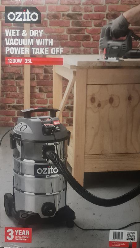 ozito 1200w 35l wet and dry vacuum