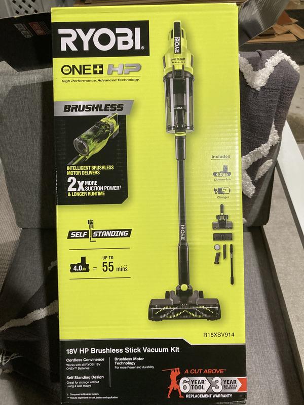 Ryobi 18V ONE HP Brushless Stick Vacuum 4.0Ah R18XSV914 Kit